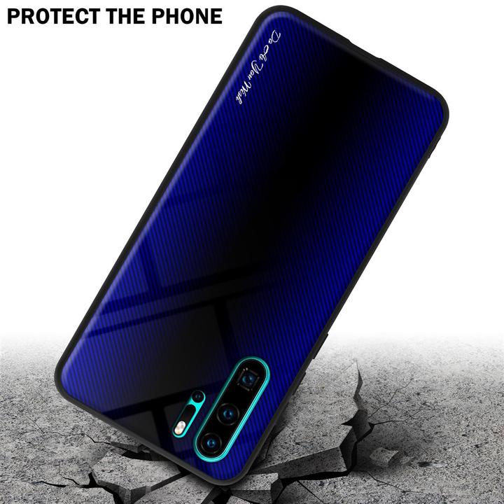 Produktbild Cadorabo TPU Gestreiftes Glas Cover (Huawei P30 Pro)