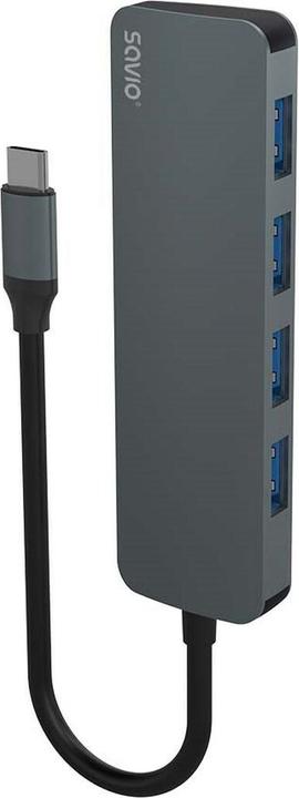 Savio Hub USB-C - 4 x USB-A AK-54 (USB-C, 4 Ports)