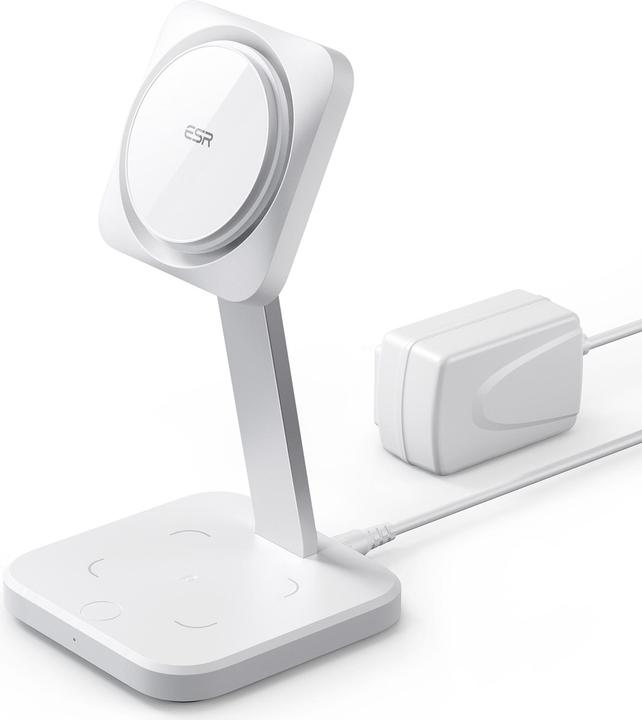 Produktbild ESR Kabelloses Ladegerät mit CryoBoost, 3in1 Magsafe, Weiss (15 W)