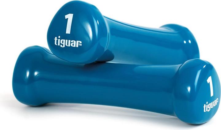 Actual product image Tiguar Vinyl dumbbells (2 x 1 kg)