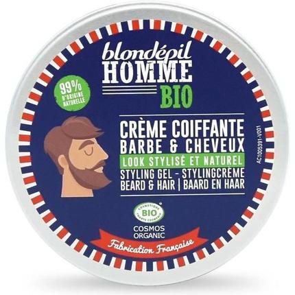 Immagine prodotto Blondépil Homme Blondepil Homme Crema Styling Biologica per Capelli e Barba - 75 Ml (Crema per capelli, 75 ml)