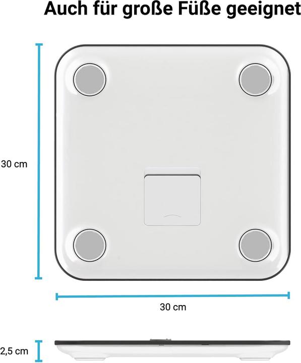 Actual product image Fitleap Waage mit Körperfett- & Muskelanalyse, Digitale Personenwaage (180 kg)