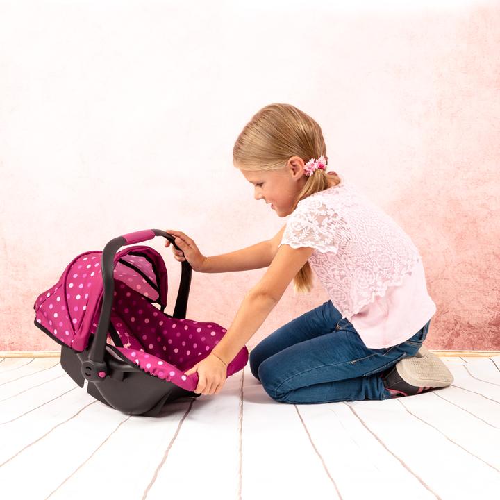 Actual product image Bayer Doll car seat with roof
