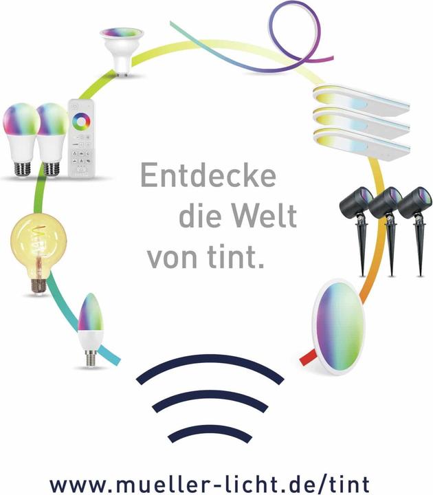 Image du produit Müller Licht tint LED lampe bougie dimmable E14/6W(40W) 470 lm 1800- 6500 K blanc chaud- blanc lumière du jour + (E14, 4.90 W, 470 lm, 1 x, F)
