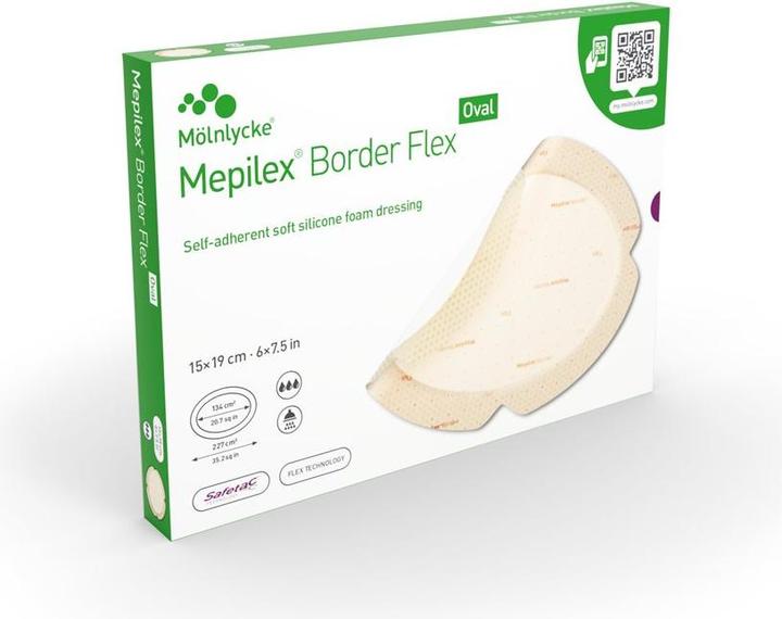 Actual product image Mepilex Border Flex Oval 15x19cm (5 x)
