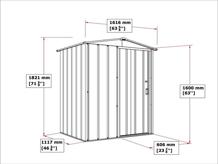 Produktbild Tepro Gerätehaus Eco 5x4, anthrazit/weiss