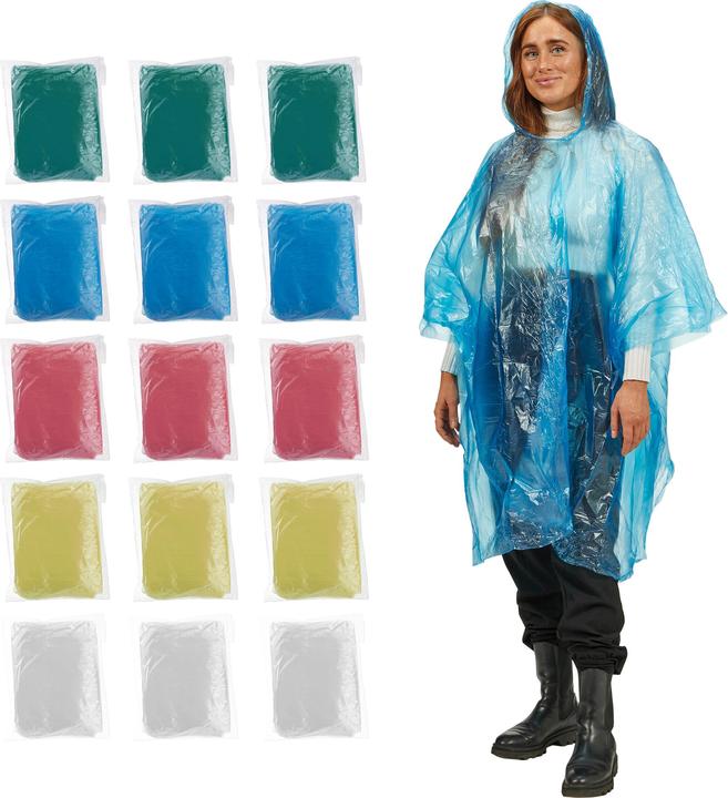 Relaxdays 15x Regenponcho (15)