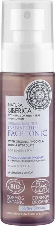 Natura Siberica Organic Certified Instant Relief Face Tonic for Sensitive Skin, 100 ml, 8741E (Tonic, 100 ml)
