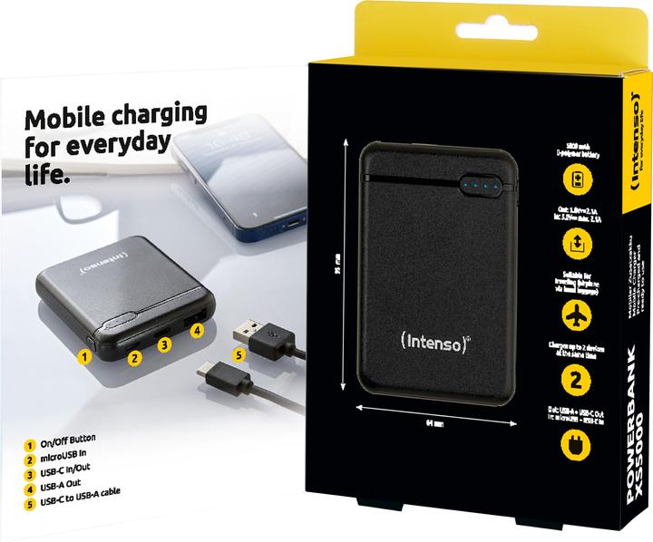 Image du produit Intenso XS5000 (5000 mAh, 18.50 Wh)