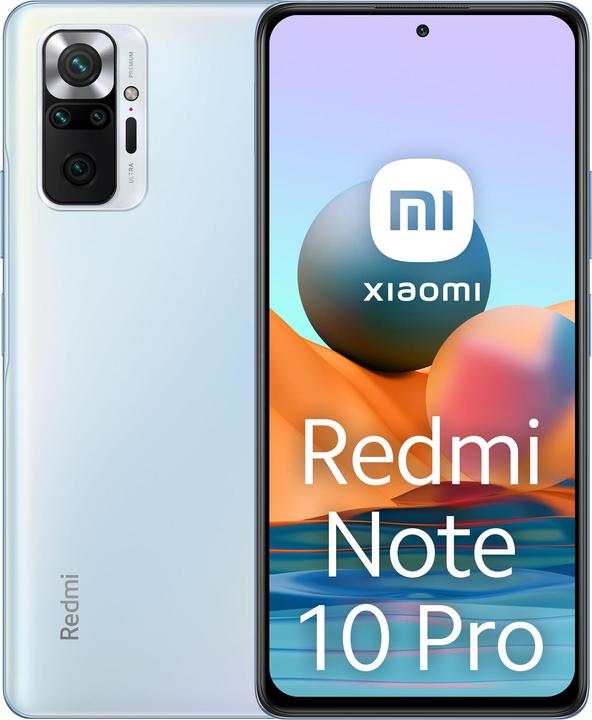 Xiaomi Redmi Note 10 Pro (128 Go, Glacier Blue, 6.67", Double SIM, 108 Mpx, 4G)