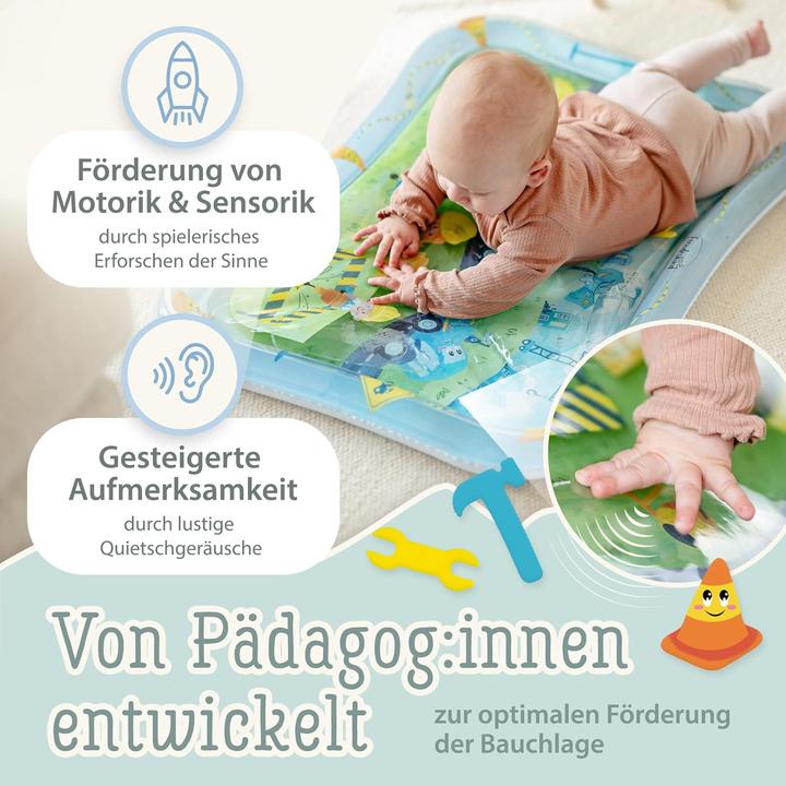 Produktbild Freudeskind TummyTime Wassermatte Baustelle XXL (80 x 60 cm)