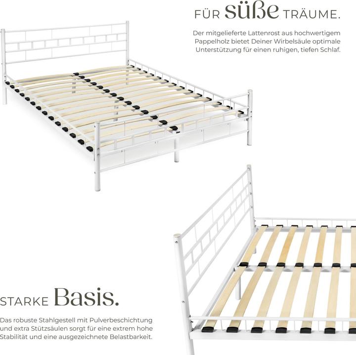 Actual product image tectake Metal bed (200 x 140 cm)