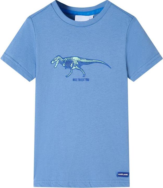 VidaXL Kinder-T-Shirt Mittelblau 128,Material: 100 (128)