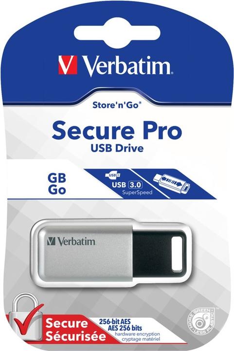 Image du produit Verbatim Usb 3.0 Drive 64gb Secure Data Pro (pc Mac) (64 Go, USB-A)