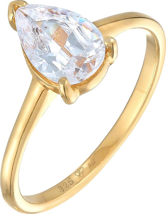 Immagine prodotto Elli Anello da cocktail, anello di cristallo, goccia (52, 925 Argento)