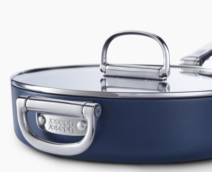 Actual product image Joseph Joseph Space saucepan retractable handle with lid D23cm (28 cm, Frying pan, Aluminium)