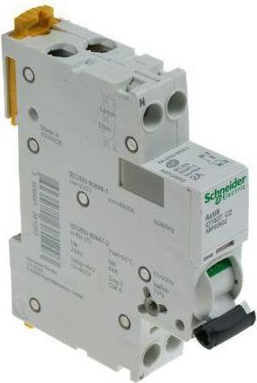 Produktbild Schneider Electric Acti9 iDT40T MCB, 1P+N Poles, 2A Curve C, 230V AC, 6 kA Breaking Capacity, MCB