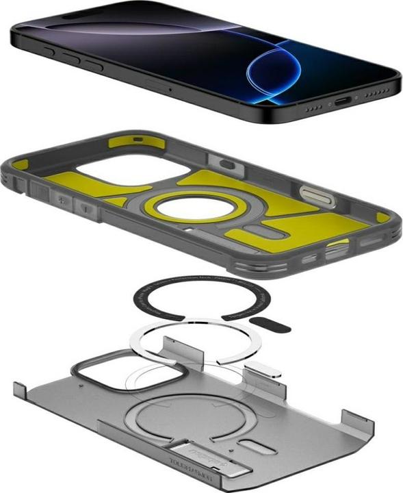 Actual product image Spigen - Tough Armor MagSafe - iPhone 16 Pro - Frost Black (Apple iPhone 16 Pro)