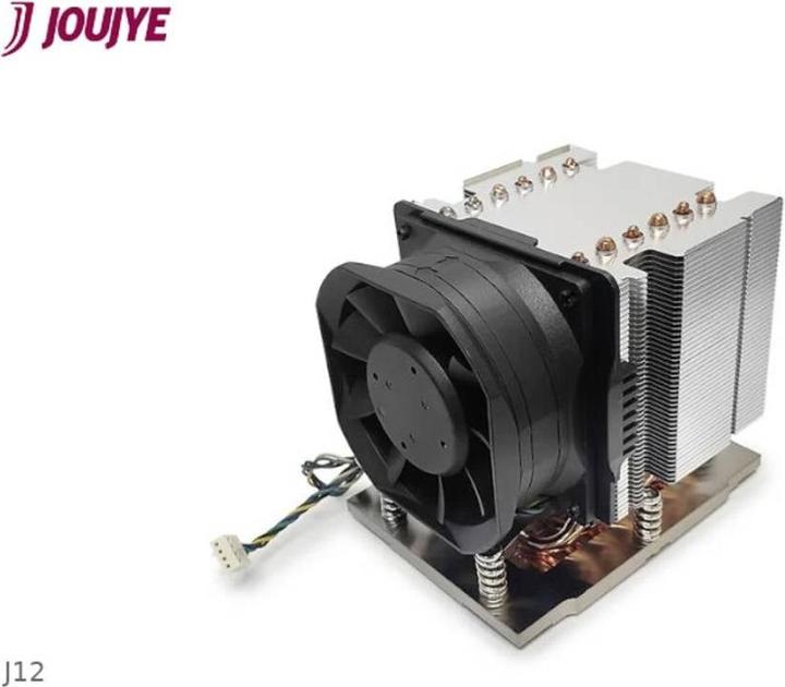 Dynatron J12 AMD Genoa SP5 cooler 3U active Aluminum Stacked Fins with Heat Pipes and Copper Heat Sp (105 mm)