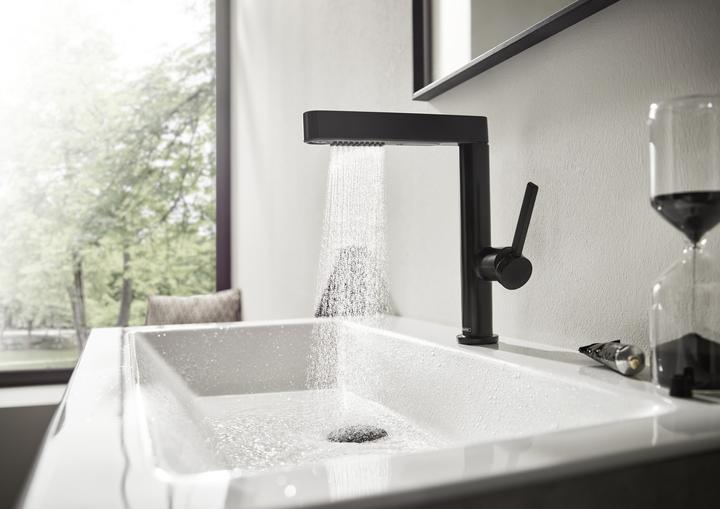 Produktbild hansgrohe Waschtischarmatur mit Einhebelmischer Finoris schwarz 76063670