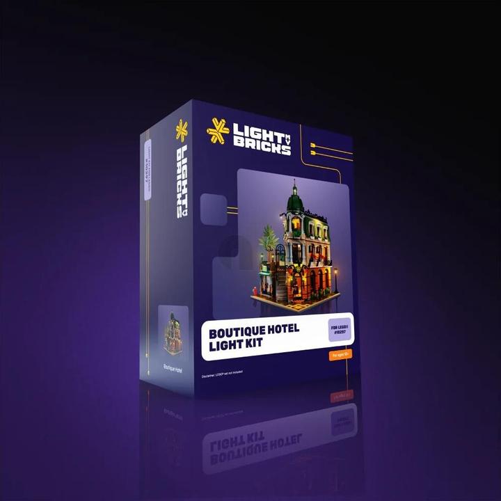 Actual product image Light my bricks LMB 2.0 LED light set for LEGO 10297 Boutique Hotel
