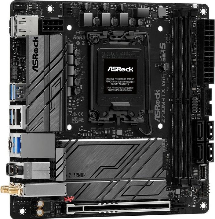 Actual product image AsRock Z790M-ITX WiFi (LGA 1700, Intel Z790, Mini-ITX)