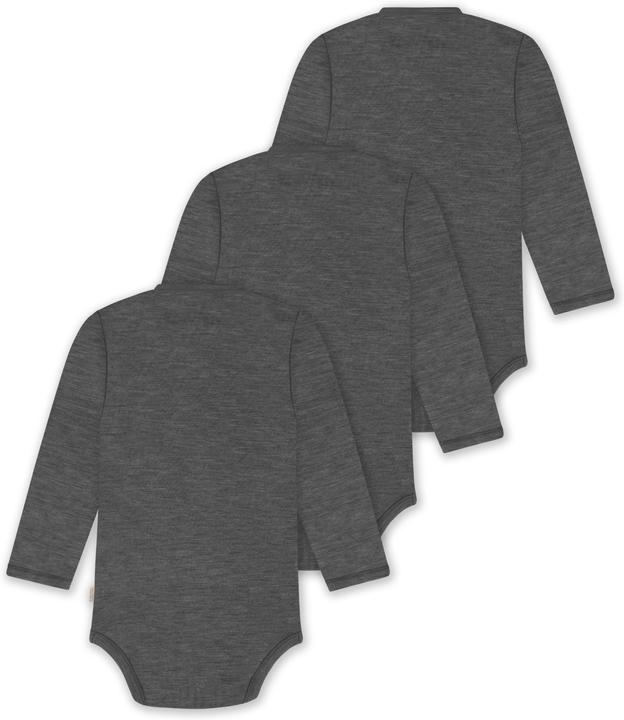 Produktbild Normani 3er Pack Merino Baby-Body langärmeliger Wickelbody für 0-24 Monate - 9349 (68)