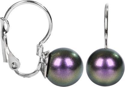 Levien Charming earrings with Pearl Iridescent Purple flap