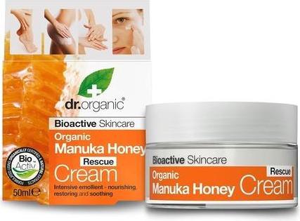 Image du produit Dr. Organic Dr Organic Manuka Honey Rescue Cream 50ml (Crème pour le corps, 50 ml)