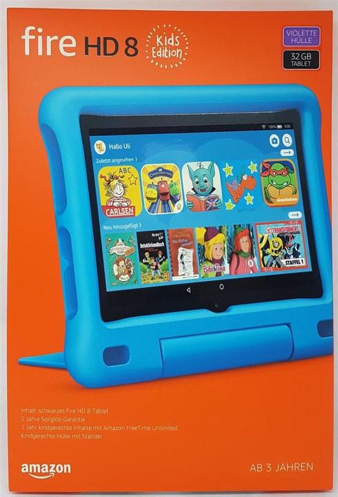 Actual product image Amazon Fire HD 8 Kids Edition tablet, 20.32 cm (8 inch) display, 32 GB, purple child-sized case with... (WLAN only, 8", 32 GB, Violet)