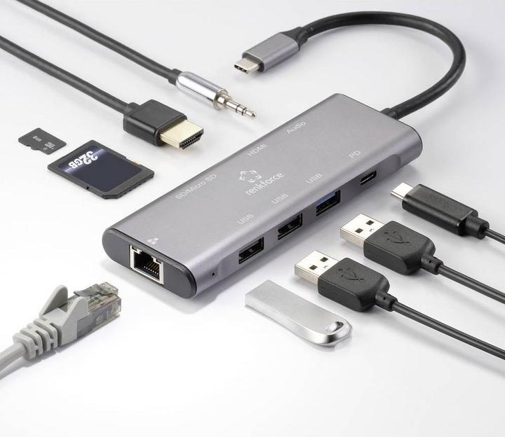 Produktbild Renkforce RF-DKS-901 (USB-C, 9 Ports)
