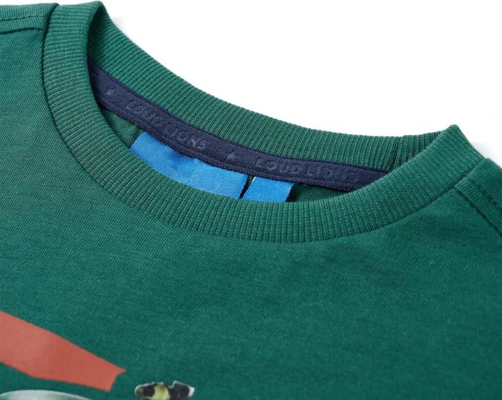 Immagine prodotto VidaXL Camicia da bambino a maniche lunghe verde 116,Materiale: 100 (116)