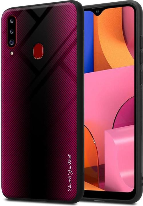 Produktbild Cadorabo TPU Gestreiftes Glas Cover (Samsung Galaxy A20s)