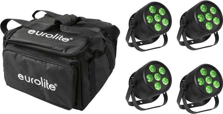 Image du produit Eurolite Set 4x LED Silent Par 6 QCL Floor sw + Soft-Bag
