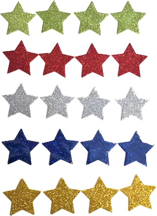 Actual product image Haza Witbaard Foam sticker stars glitter, 54st.