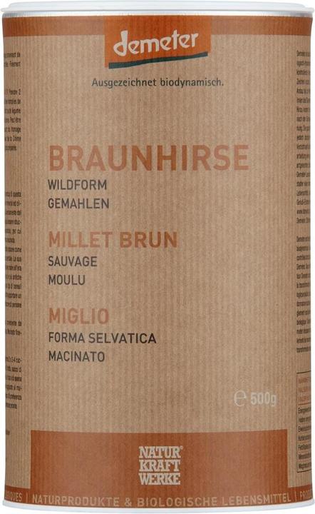 Nährwerte und Zutaten NaturKraftWerke Braunhirse wildform gemahlen Demeter (500 g)