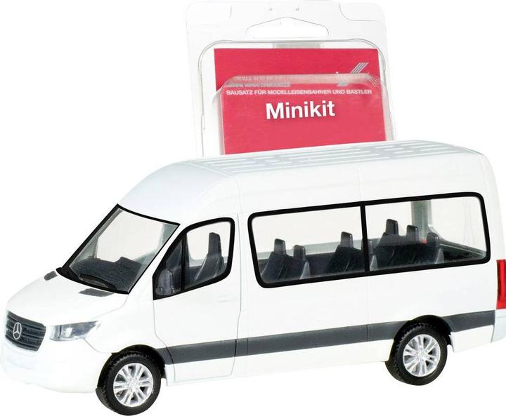 Actual product image Herpa 013468 H0 Bus Modell Mercedes Benz Sprinter Bus Hochdach, weiss