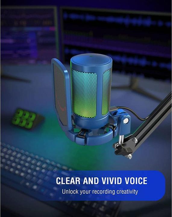 Image du produit Fifine A6V USB RGB Gaming Mic bleu