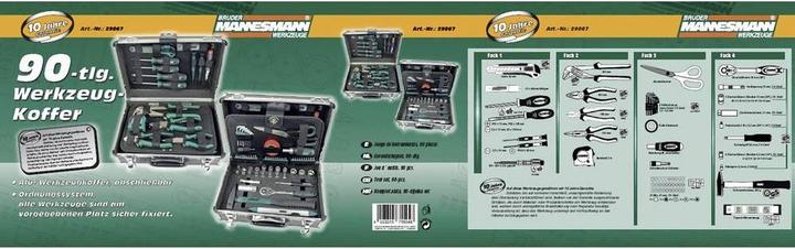 Image du produit Mannesmann Boîte à outils (90 pièces)