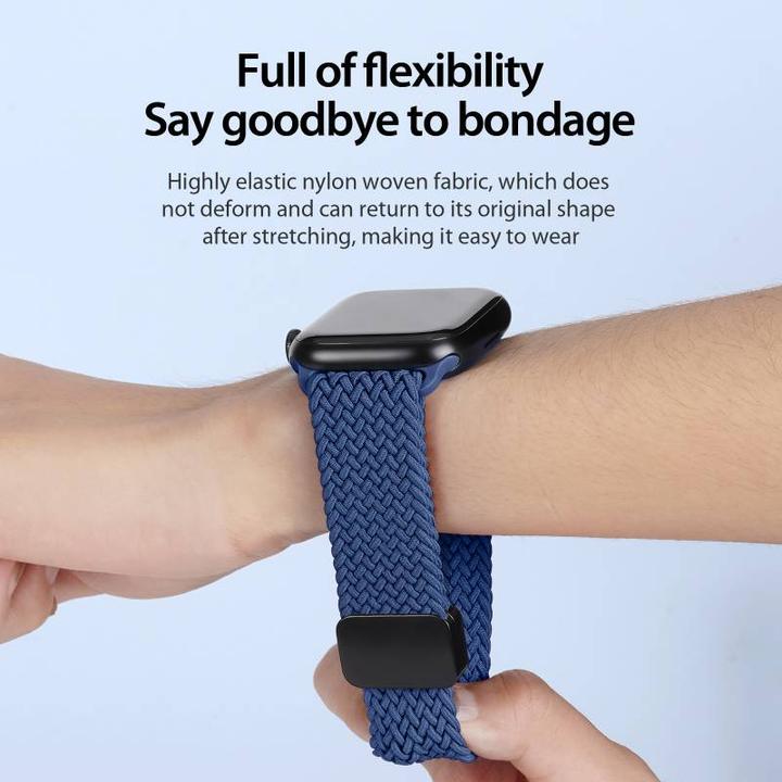 Actual product image Dux Ducis Mixture Pro Strap Apple Watch 42mm/44mm/45mm/49mm - Blue (45 mm, 44 mm, 42 mm, 49 mm, Nylon)