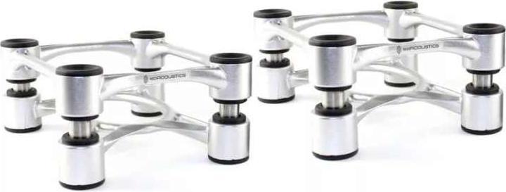 Actual product image Isoacoustics Aperta Speaker Ontkoppeling Stands, Per Pair, Aluminium-Zilver (1 pair, Stand, Tiltable)