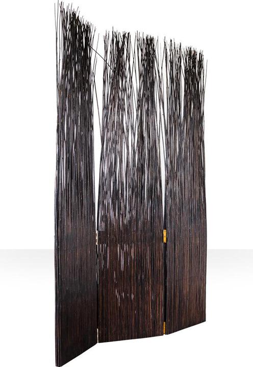 Produktbild Greendeco 3 fach Paravent Raumteiler Weide Trennwand Weidenparavent in braun