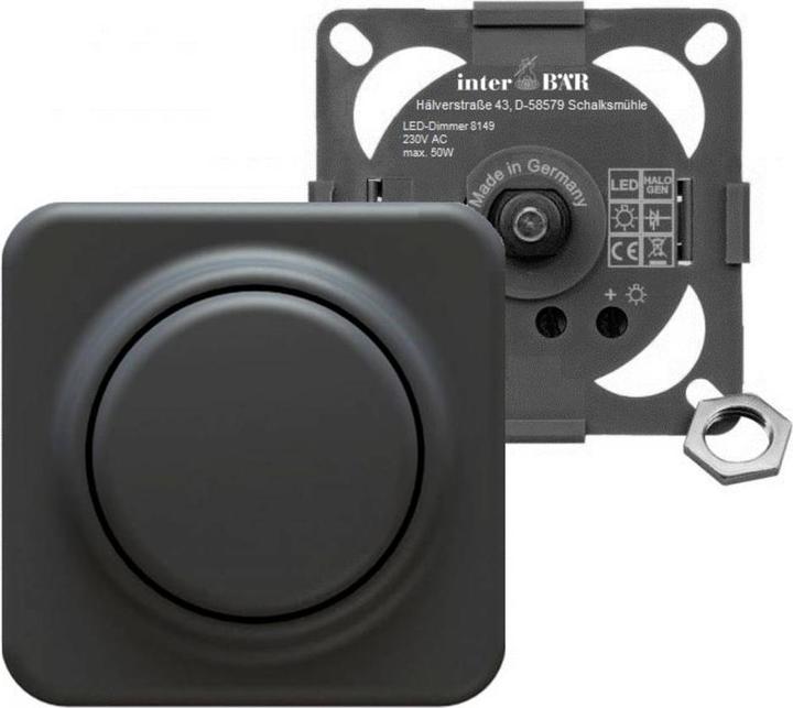 interBär 8149-000.01 Variateur encastrable pour meubles Noir
