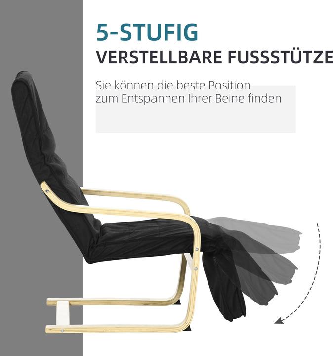 Image du produit Homcom Fauteuil de relaxation avec revêtement amovible et agréablement rembourré