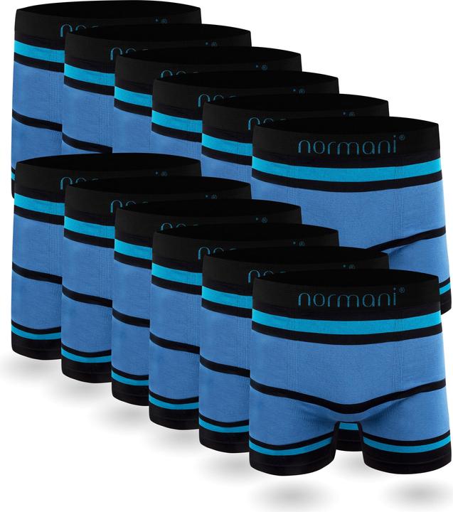 Normani 12 Stück Mikrofaser-Boxershorts für Herren (S/M, 12er Pack)