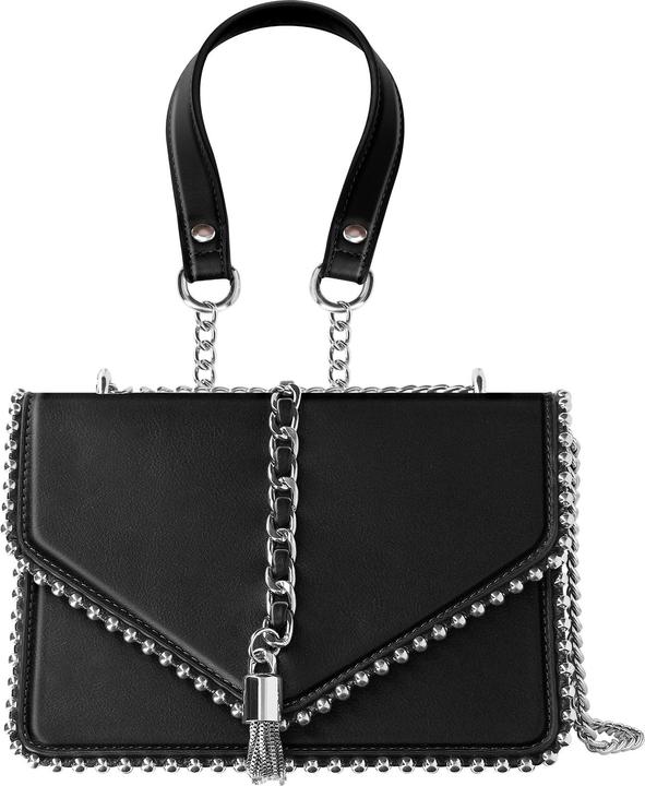 Gallantry Trendy handbag with metal chain handle