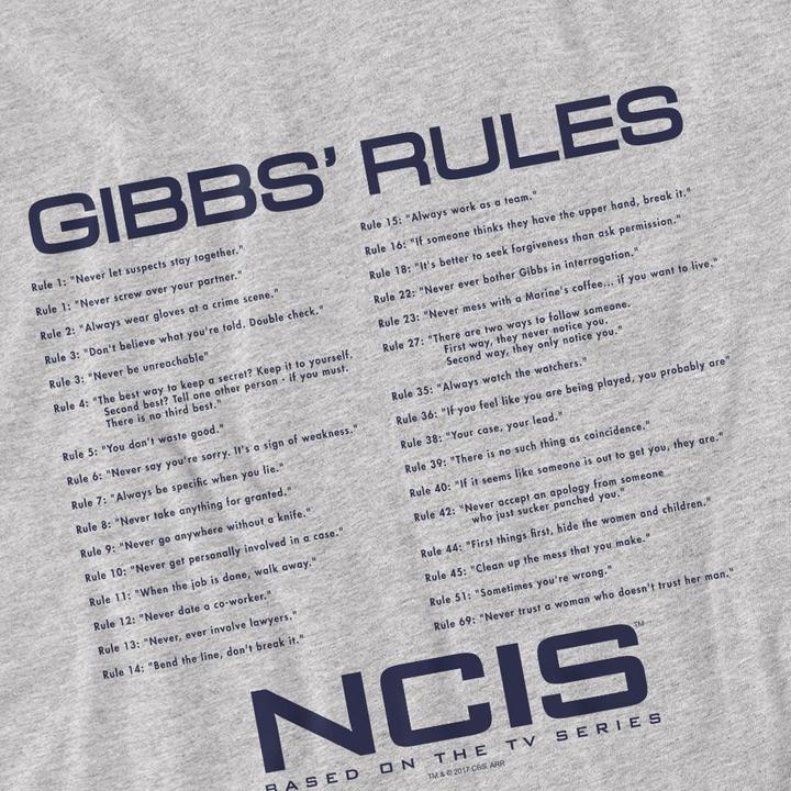 Immagine prodotto Ncis Gibbs Rules Maglietta Uomo (4XL)