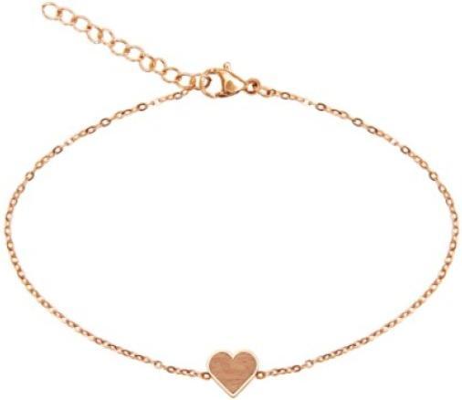 HCA Armband Piece of Life - rosévergoldet - Herz (17 cm, Edelstahl)