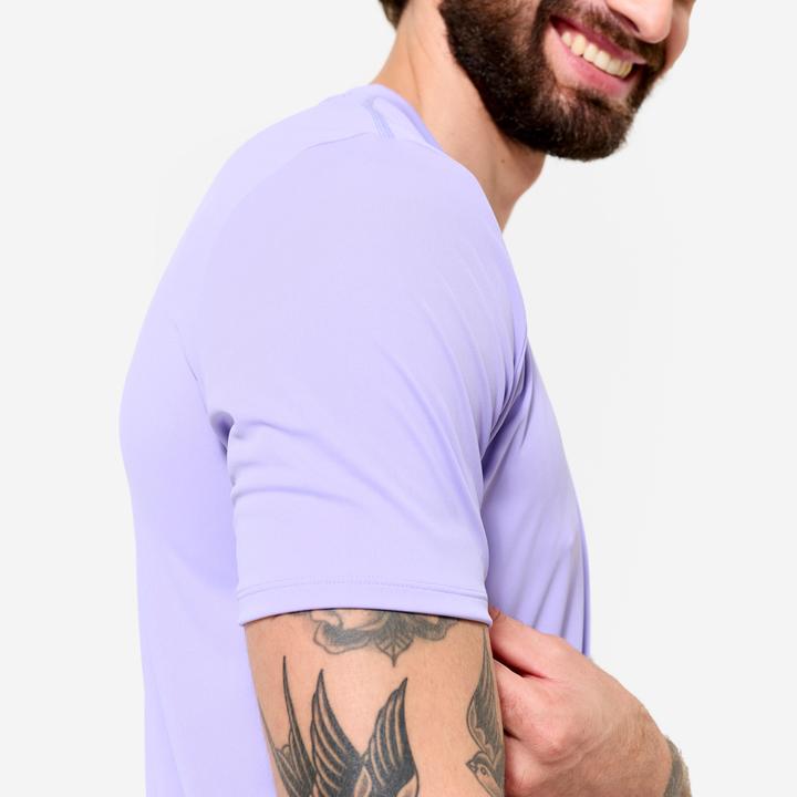 Produktbild Domyos Men's Short-Sleeved Crew Neck Breathable Fitness T-Shirt - Purple (XXL)
