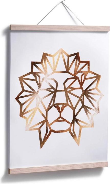 Produktbild Trenddeko Origami Löwenkopf - Kupferoptik (120 x 150 cm)
